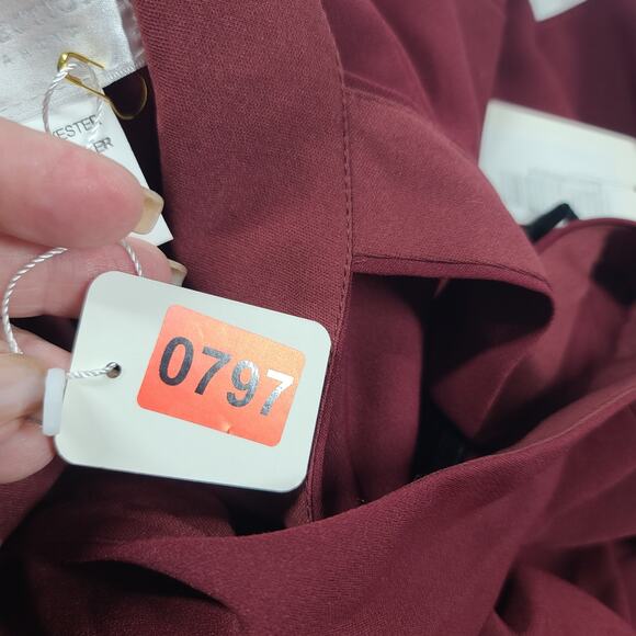 Dessy Collection womens cabernet sleeveless trumpet gown Sz 2 bridesmaid formal - Picture 13 of 13